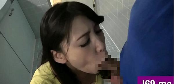  Fatty Huge Boobs and Tits MILF like sucking at Toilet